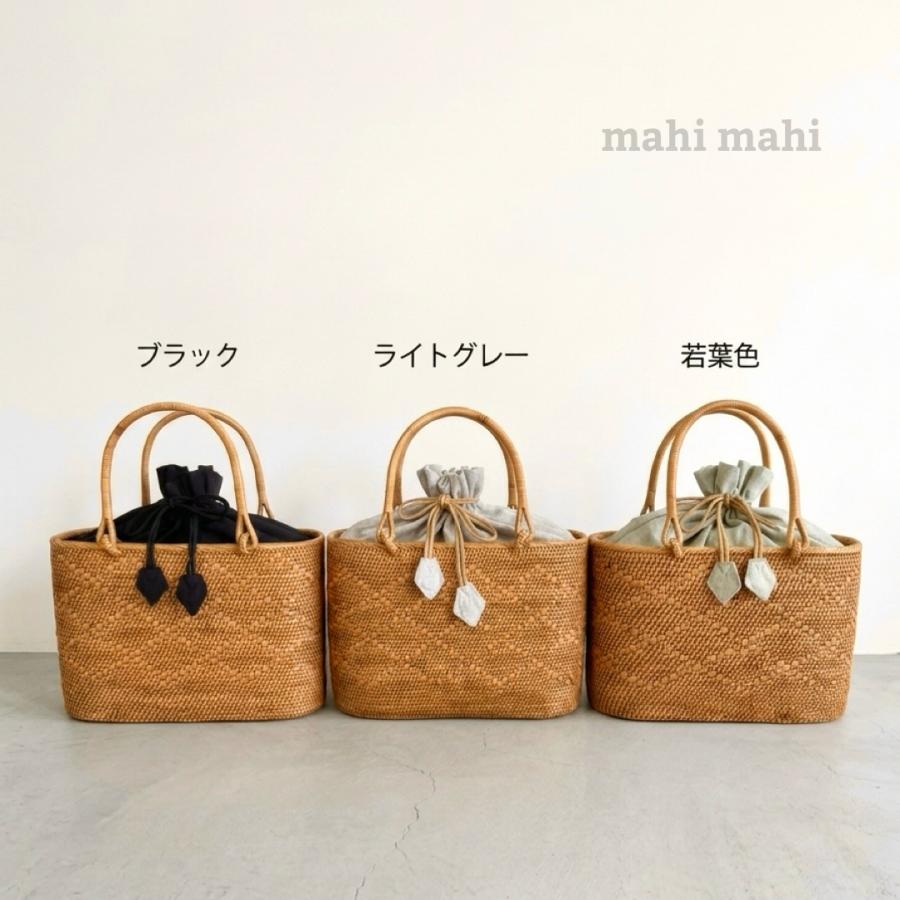 バリ島　アタバッグ　新品未使用　かごバッグ　ハンドバッグ　和装用バッグ シンプルモチーフで大人の抜け感かごバッグ♪バリ島 アタバッグ カゴ