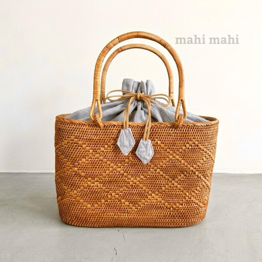 シンプルモチーフで大人の抜け感かごバッグ♪バリ島 アタバッグ カゴ