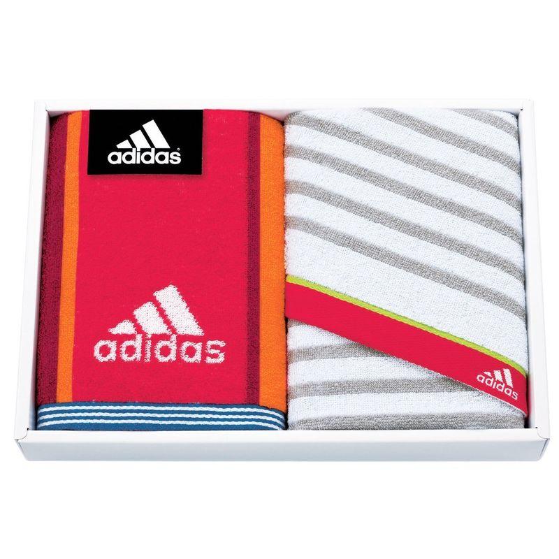 日繊商工 タオルギフトセット レッド サイズ:スポーツタオル/約34×110cm、フェイスタオル/約34×75cm :20230303162120-00159:mahina-market 通販 adidas アディダス スポーツタオル タオル 野球 サッカー スポーツ用 35×110cm ロングフェイスタオル 部活