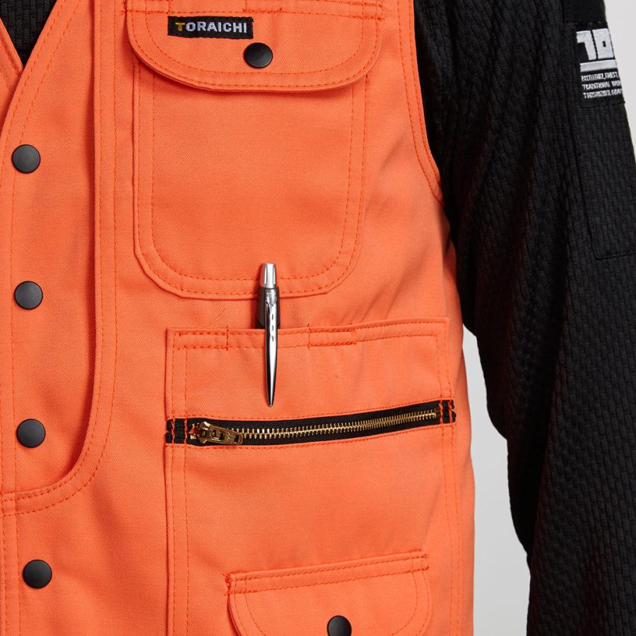 寅壱 寅一トップス アーミーベスト ムラサキ パープル