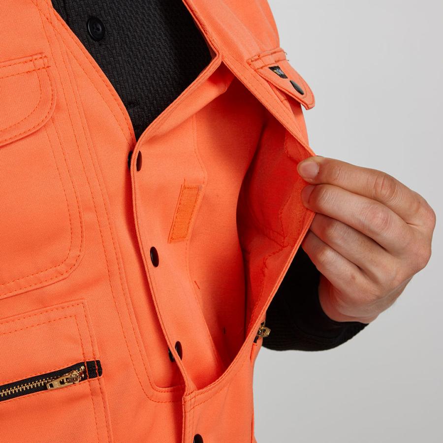 寅壱 作業着 作業服 寅一 ベスト × 超超ロング八分 2530s611418 エンジ