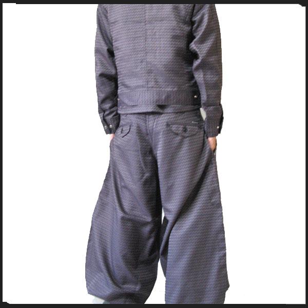 寅壱 寅一 人気の矢羽総柄 ライダースジャケット 超超ロング八分