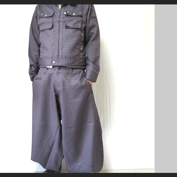 トラジャ 寅壱 寅一 人気の矢羽総柄 ライダースジャケット 超超ロング八分