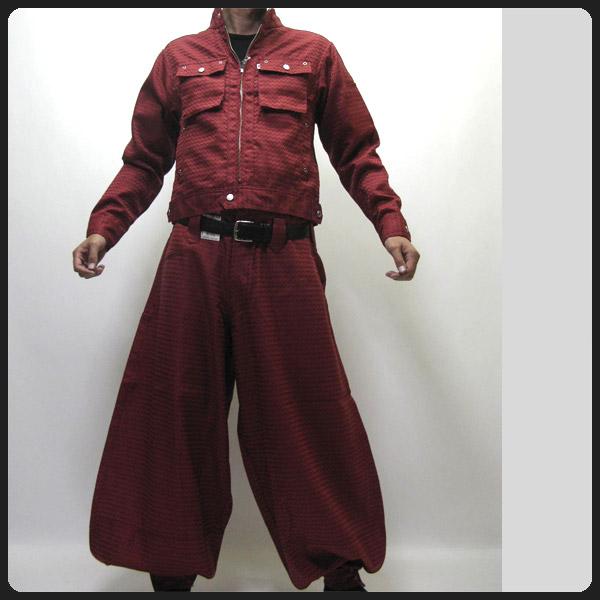 寅壱 寅一 人気の矢羽総柄 ライダースジャケット 超超ロング八分