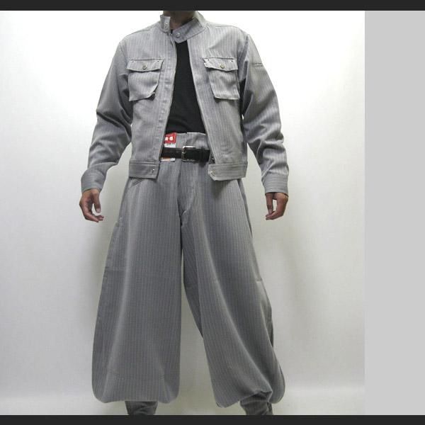 寅壱 寅一 上下セット ピンストライプ ライダースジャケット x 超超