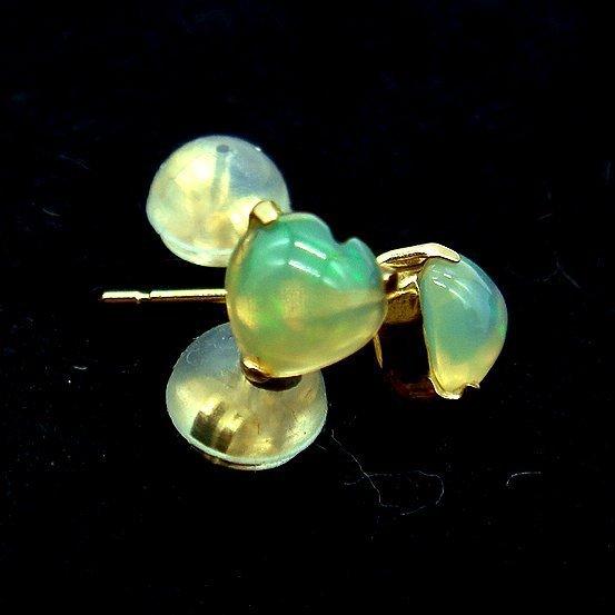 PC1363:K18YG オパール ピアス : マホガニーホール Yahoo!店 - 通販