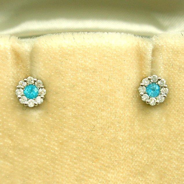 パライバトルマリンピアス K18 プラチナ パライバトルマリン │ トラガス・フォワード