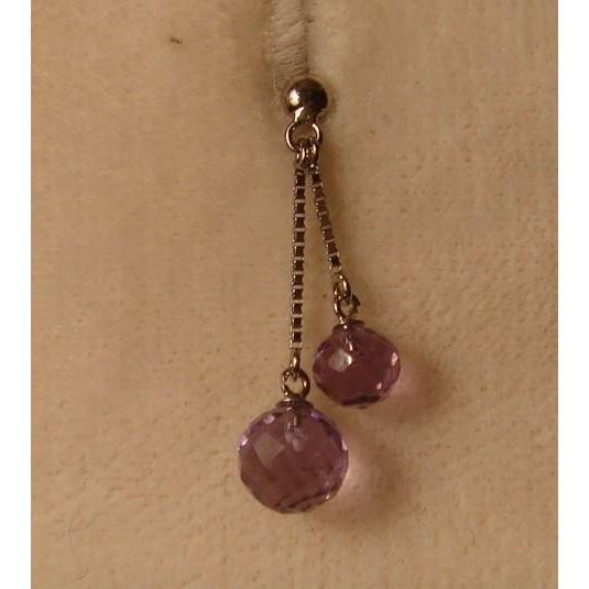 PC895:K18WG アメジスト ピアス