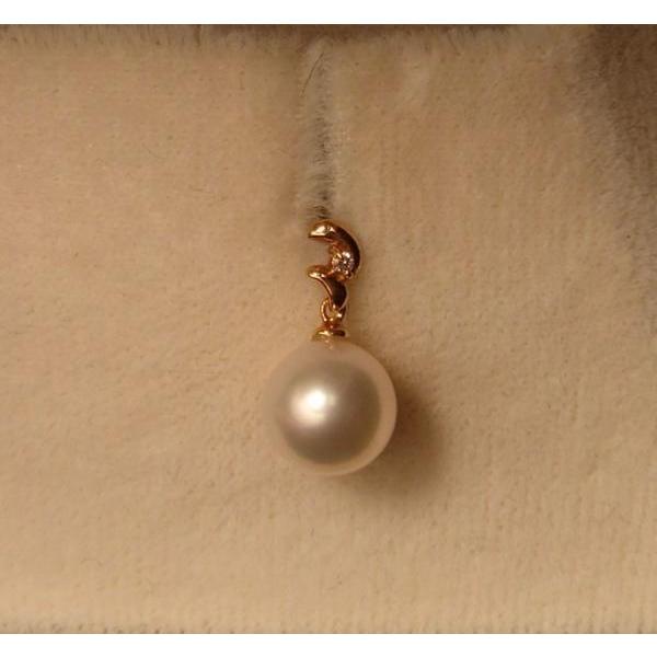 PC958:K18PG あこやパール ダイヤ ピアス : マホガニーホール Yahoo!店