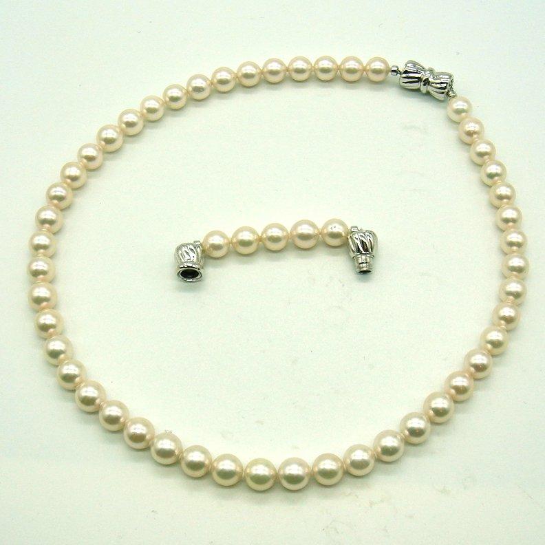 PL261:SV あこや真珠(7.5-8mm) チョーカーネックレス ※アジャスター付