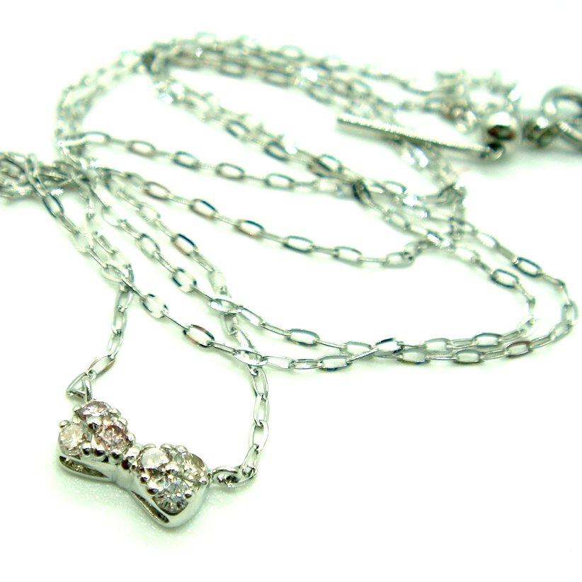 PN547:Pt ピンクダイヤ プチネックレス【鑑別書付】 :pn547:マホガニー