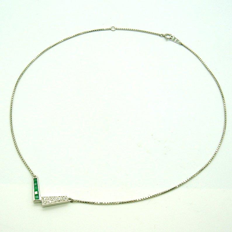PN567:Pt エメラルド ダイヤ プチネックレス : マホガニーホール Yahoo