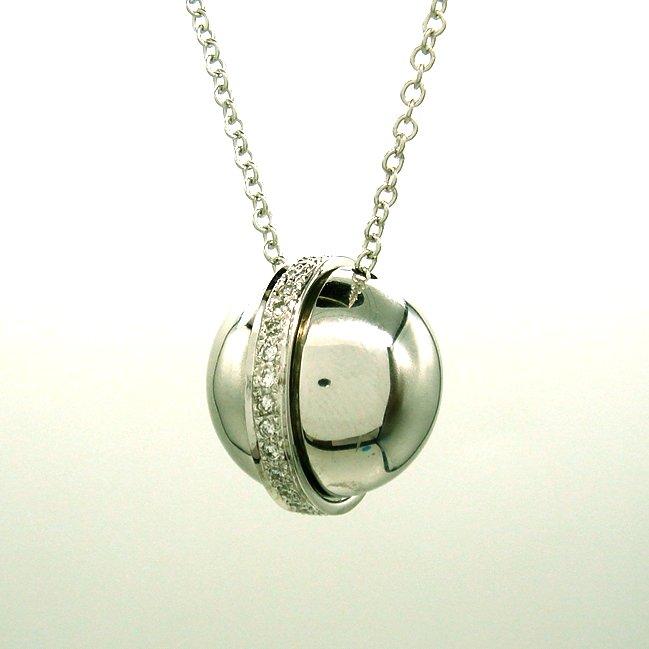 PN593:K18WG ダイヤ プチタイプネックレス : マホガニーホール Yahoo