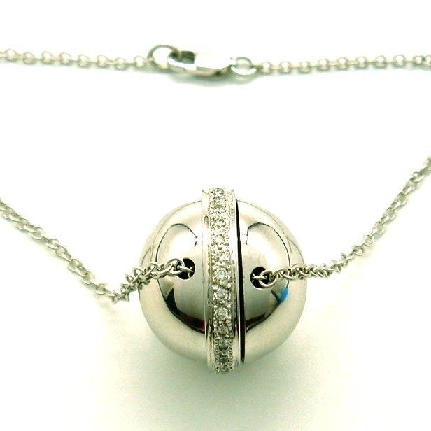 PN593:K18WG ダイヤ プチタイプネックレス : マホガニーホール Yahoo