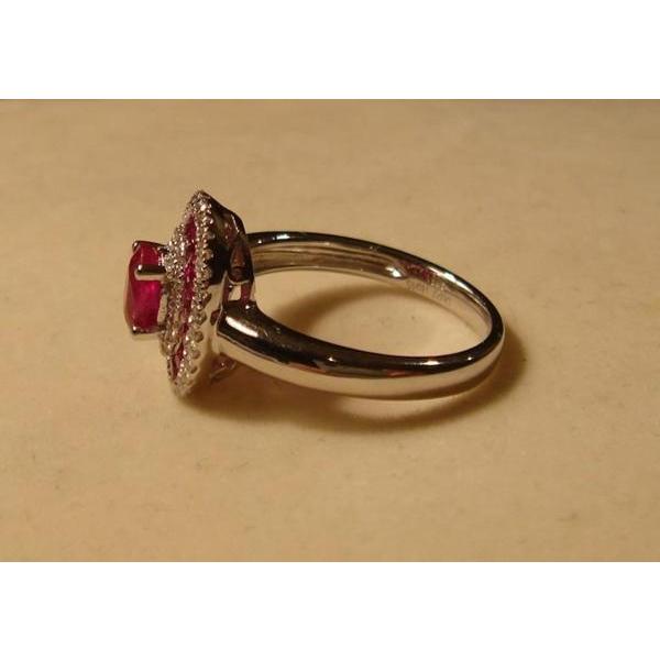 R815:K18WG ルビー ダイヤ リング （＃13） : マホガニーホール Yahoo