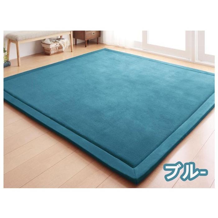 低反発 ラグ 160×160 正方形 マイクロファイバー ラグマット 夏用 厚手