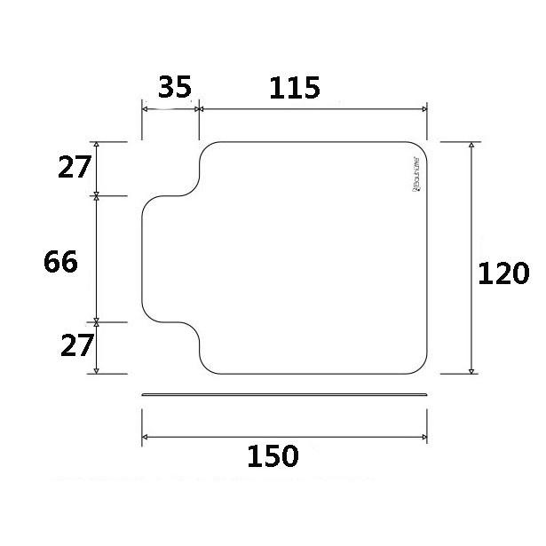 チェアマット クリア 凸型 透明 半透明 厚20mm 120×150 キャスター 床 