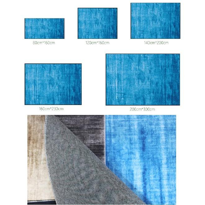 ラグ ハワイアン 80×160 グラデーション ブルー 青 ラグマット 夏用 1