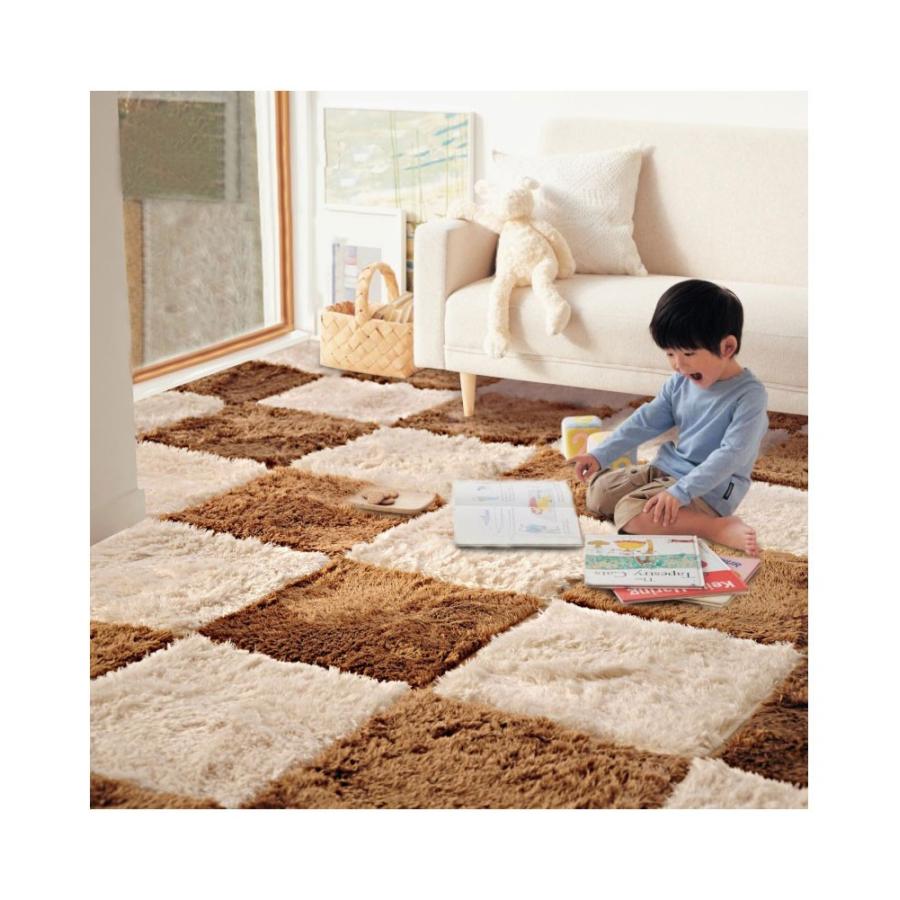 ラグマット 正方形 40 ジョイントマット 40cm 厚手 冬用 こたつ下敷き