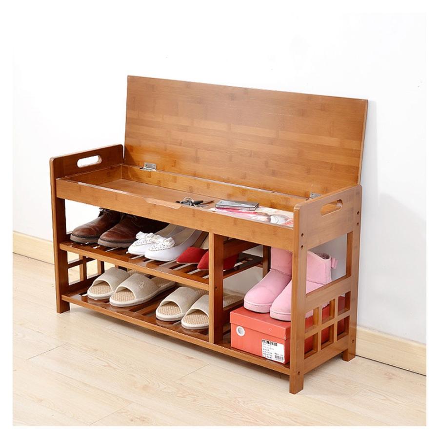 玄関 ベンチ 収納 シューズボックス 幅50 スリム 小型 ラック 収納付