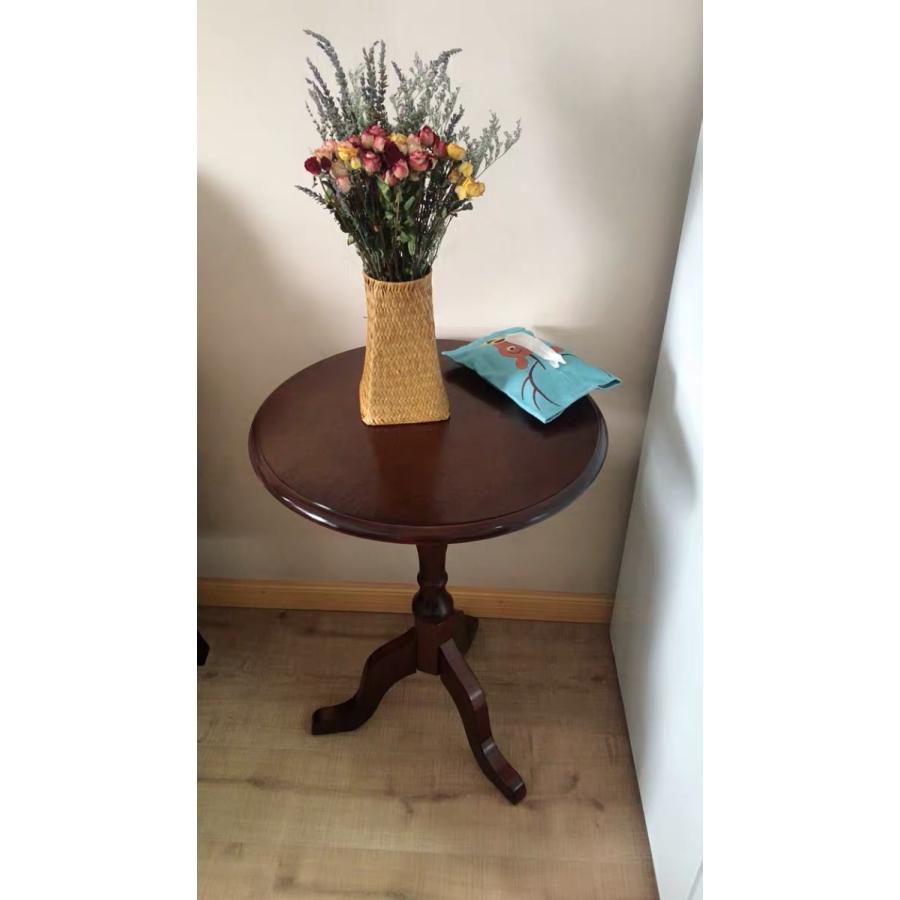 サイドテーブル 丸 幅50 高さ66cm 木製テーブル ナイトテーブル