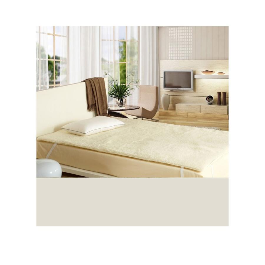 ムートン 敷きパッド 冬 キング 180×200 ベッドパッド 180cm幅 厚手