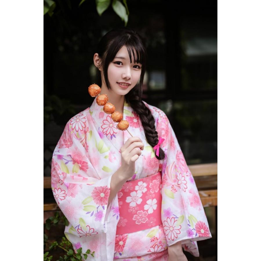 浴衣 レディース 花柄 菊 桜 浴衣セット ピンク セット 大き 浴衣 レディース 花柄 菊 桜 浴衣セット ピンク セット 大き