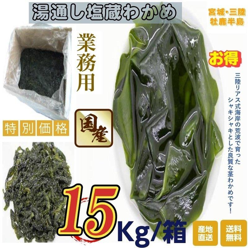 湯通し塩蔵わかめ 15kg 業務用