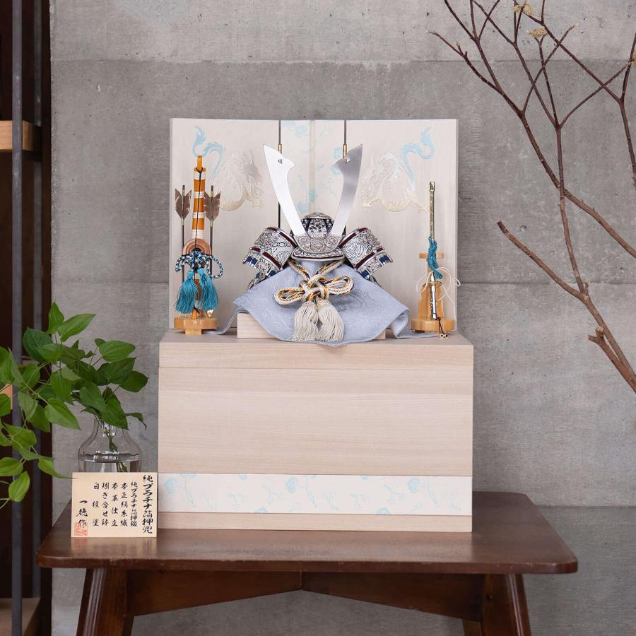 スタイリッシュ 兜 五月人形 竹麻呂作 収納飾り モダン オシャレ