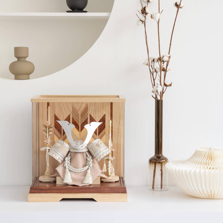 スタイリッシュ 兜 五月人形 竹麻呂作 収納飾り モダン オシャレ