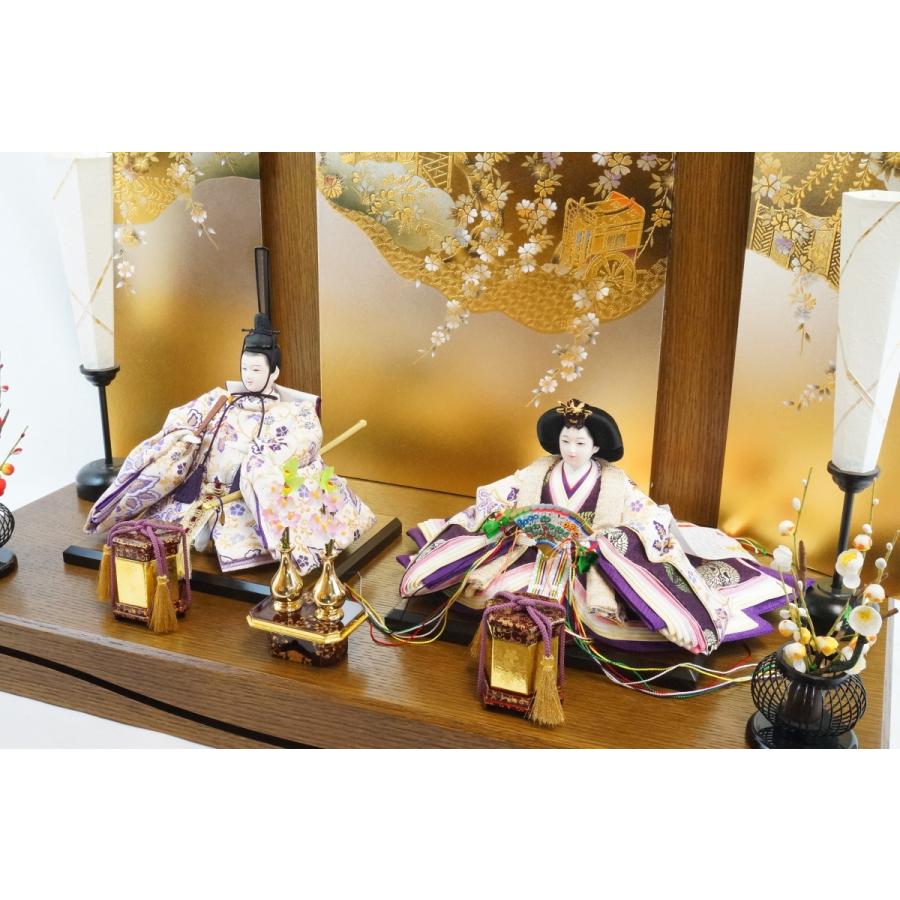 雛人形 お雛様 コンパクト おしゃれ かわいい 木製 人気 凛皇平飾り 