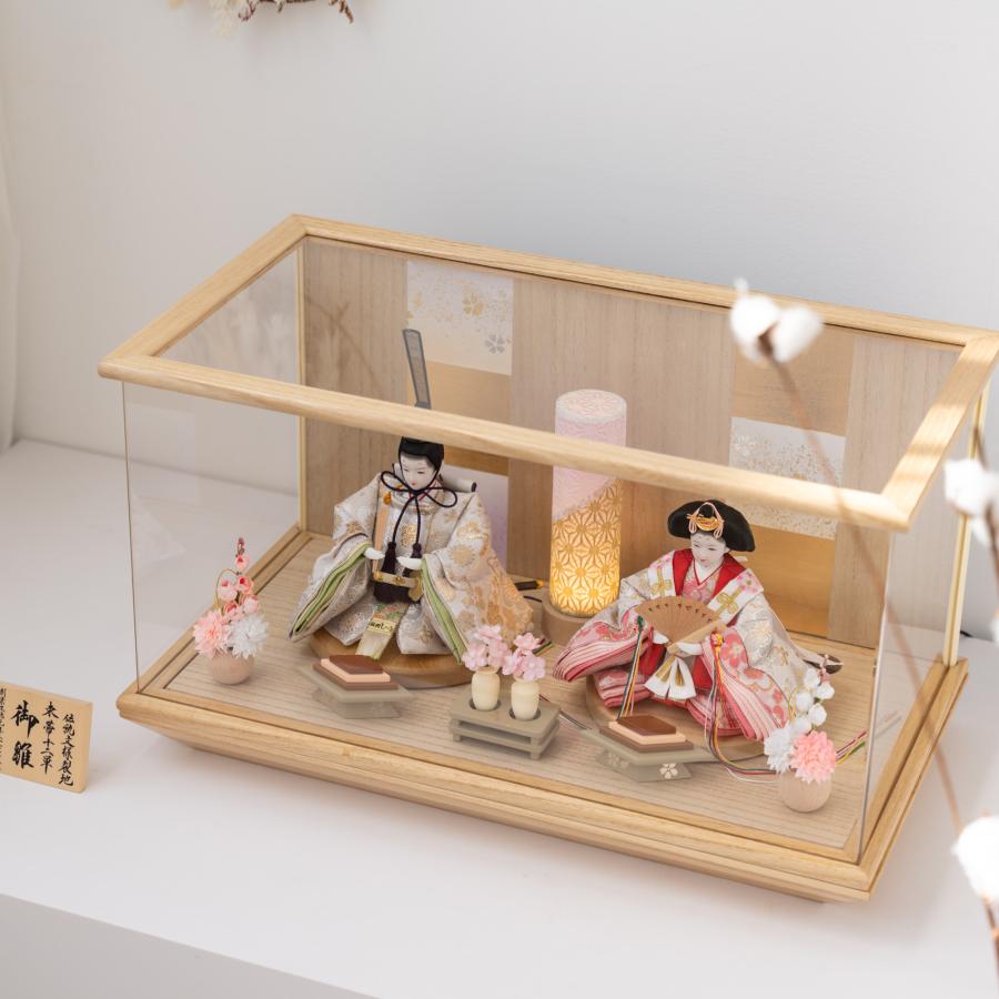 吉徳大光 雛人形 お雛様 コンパクト おしゃれ かわいい 木製 人気 月華