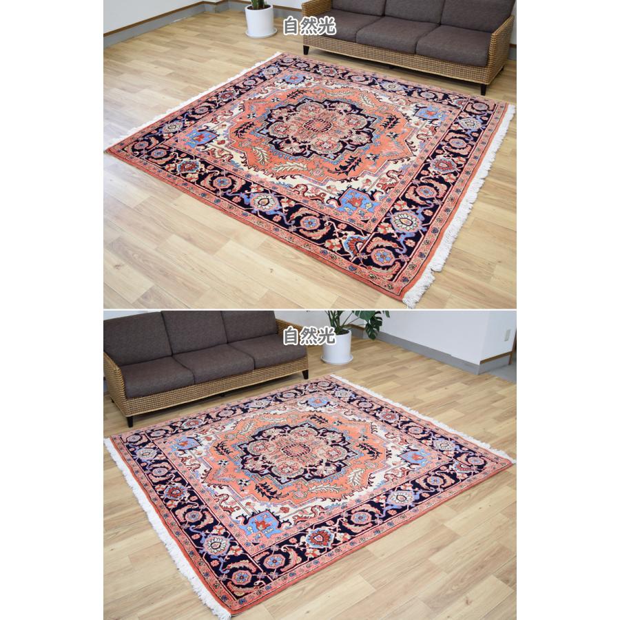 美品 ペルシャ 絨毯 ヘリス 産 縦2m 横2m 4m2 正方形 215 x 202 美品 ペルシャ 絨毯 ヘリス 産 縦2m 横2m 4m2 正方形 215 x 202