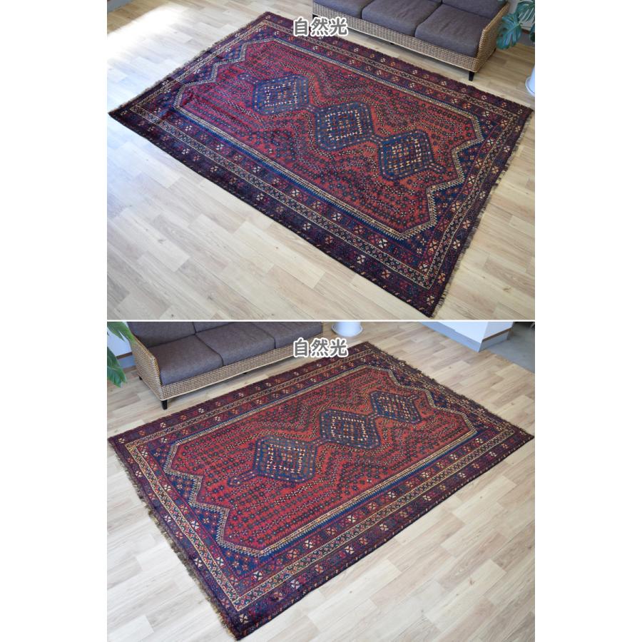 良品 ペルシャ 部族絨毯 シラーズ No.AD375 - 287 x 200 cm 縦3m 良品 ペルシャ 部族絨毯 シラーズ No.AD375 - 287 x 200 cm 縦3m