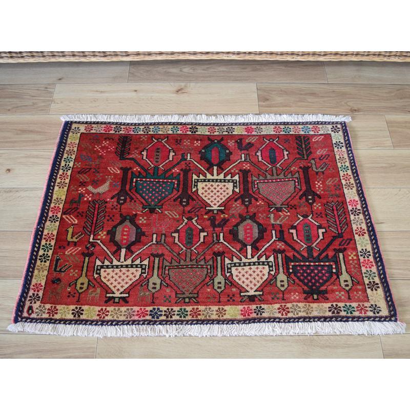 良品 ペルシャ 部族絨毯 シールジャーン 玄関 マット 80 x 60 cm 良品 ペルシャ 部族絨毯 シールジャーン 玄関 マット 80 x 60 cm