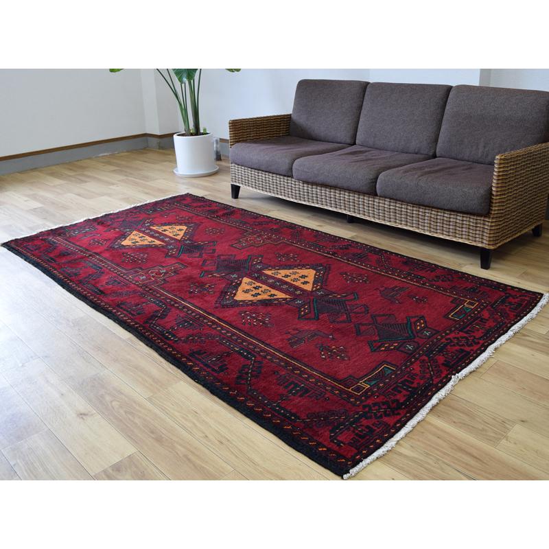 良品 ペルシャ 部族絨毯 バルーチ 235 x 125 cm No.R220 縦2.2m 良品 ペルシャ 部族絨毯 バルーチ 235 x 125 cm No.R220 縦2.2m