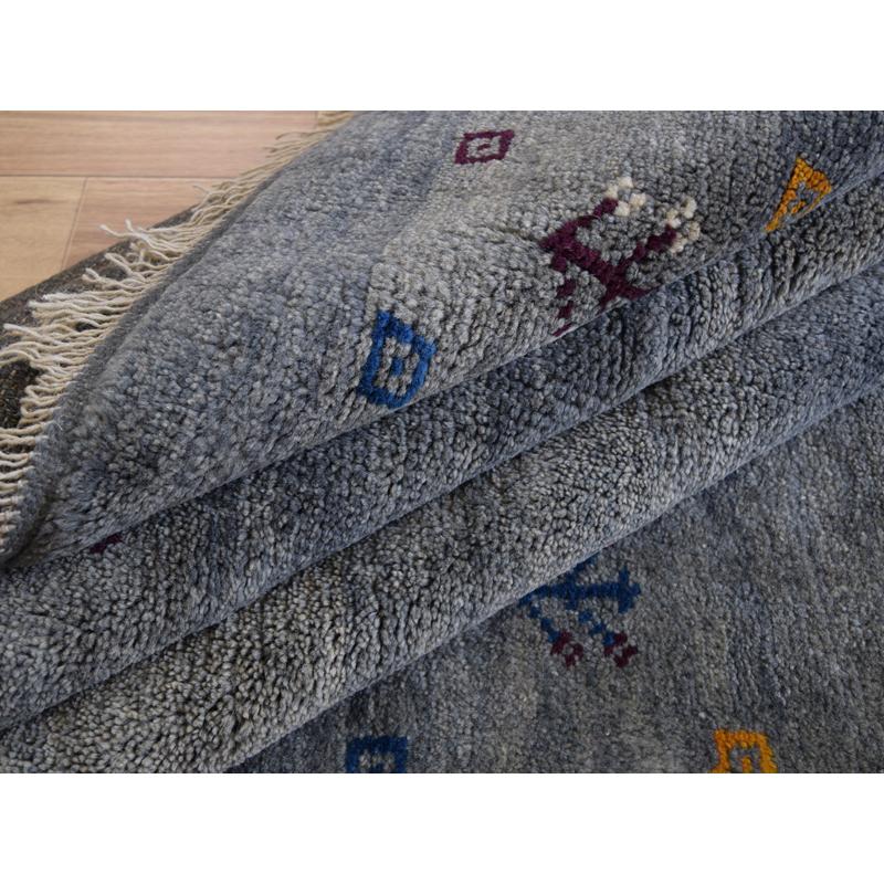 新品 ペルシャ ギャッベ 縦2.5m 横2m 5m2 4.5帖 リビング サイズ 238 × 201 cm No.1950 肉厚 ウール 手織り  ギャベ ラグ カーペット 絨毯