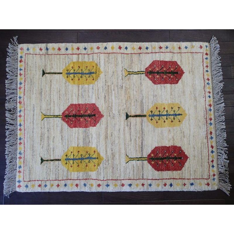 新品 ペルシャ ギャッベ 縦1.2m 115 x 90 cm No.n208 肉厚 新品 ペルシャ ギャッベ 縦1.2m 115 x 90 cm No.n208 肉厚