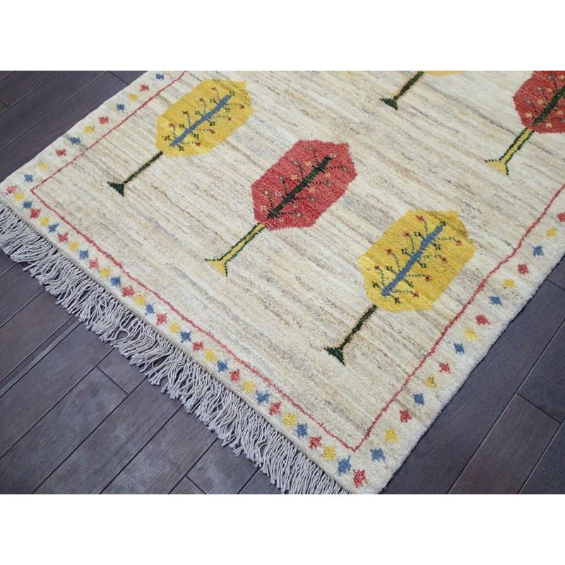 新品 ペルシャ ギャッベ 縦1.2m 115 x 90 cm No.n208 肉厚 新品 ペルシャ ギャッベ 縦1.2m 115 x 90 cm No.n208 肉厚