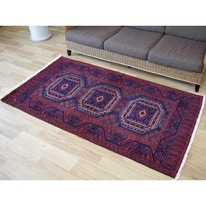 美品 ペルシャ 部族絨毯 バルーチ 縦2m 横1m 2m2 〜2畳程度 No 美品 ペルシャ 部族絨毯 バルーチ 縦2m 横1m 2m2 〜2畳程度 No