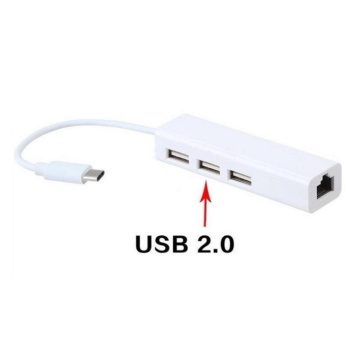 USB2.0 Type C to USB×3 HUB LAN アダプタ TYPE C TO 3USB2.0 HUB＋RJ45 Ver.2.0｜mahsalink｜02