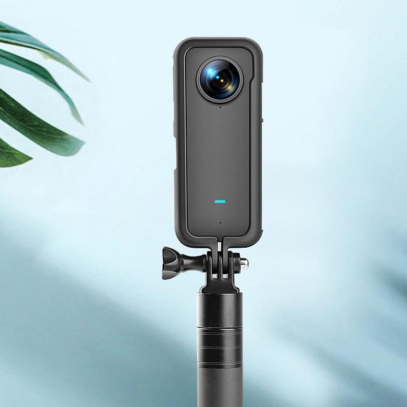 Insta360 ONE X2用フレームケース 縦撮り用アクションカメラアクセサリー W1/4 ネジ穴 カメラ三脚用アダプターマウント ネジセット｜mahsalink｜04