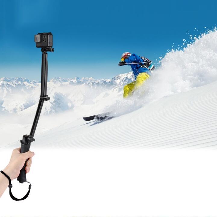 Gopro、アクションカメラ用 三つ折り マルチ セルフィスティック カメラグリップ ストラップ ゴープロ ホルダー 伸長幅20〜52センチ |  | 14