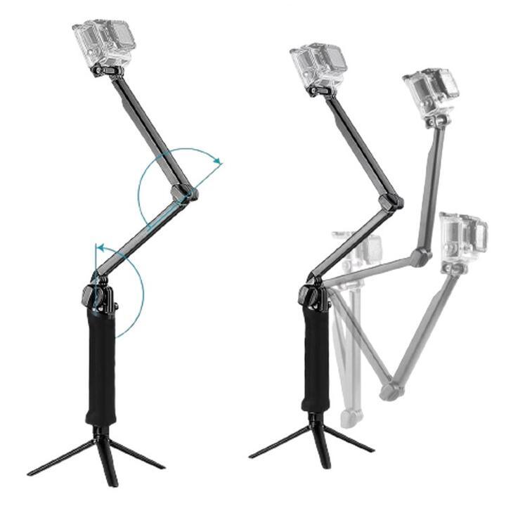 Gopro、アクションカメラ用 三つ折り マルチ セルフィスティック カメラグリップ ストラップ ゴープロ ホルダー 伸長幅20〜52センチ |  | 07