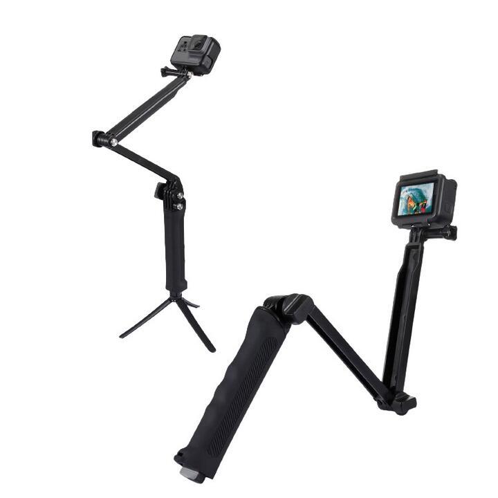 Gopro、アクションカメラ用 三つ折り マルチ セルフィスティック カメラグリップ ストラップ ゴープロ ホルダー 伸長幅20〜52センチ |  | 08