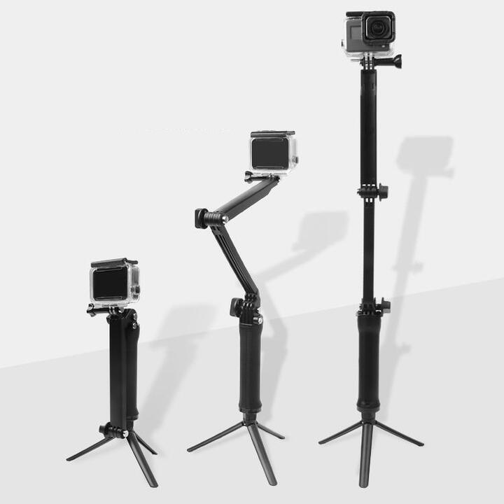Gopro、アクションカメラ用 三つ折り マルチ セルフィスティック カメラグリップ ストラップ ゴープロ ホルダー 伸長幅20〜52センチ |  | 09