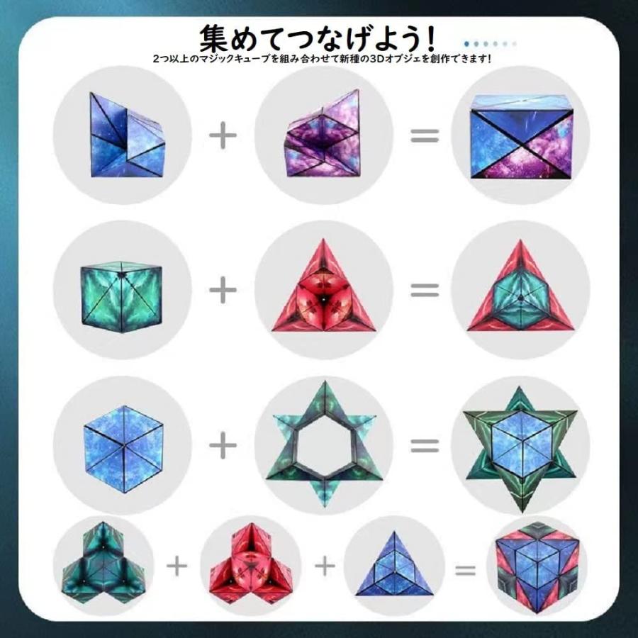 マジックキューブ フィジェットキューブ 脳トレ 3D パズル 72パターン