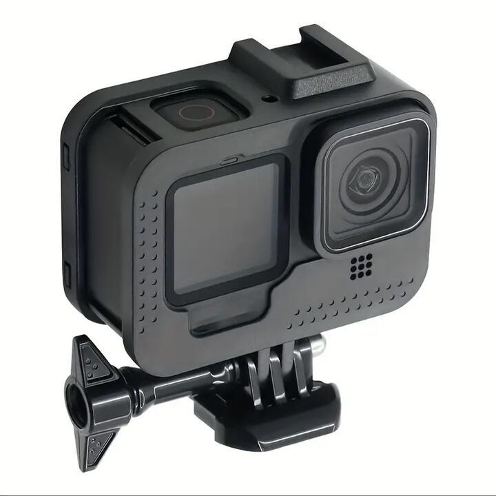 GoPro HERO12/11/10/9用フレーム ケース アクションカメラアクセサリー コールドシューマウント ボーダー アダプタ、ネジセット｜mahsalink｜02