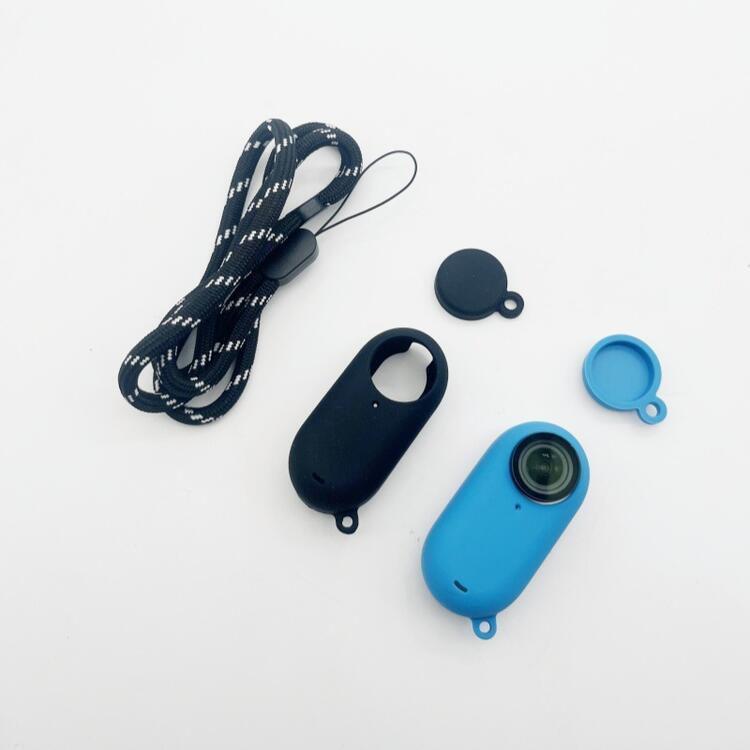 Insta360 Go3 用 シリコン 本体保護カバー ストラップ付 保護ケース 