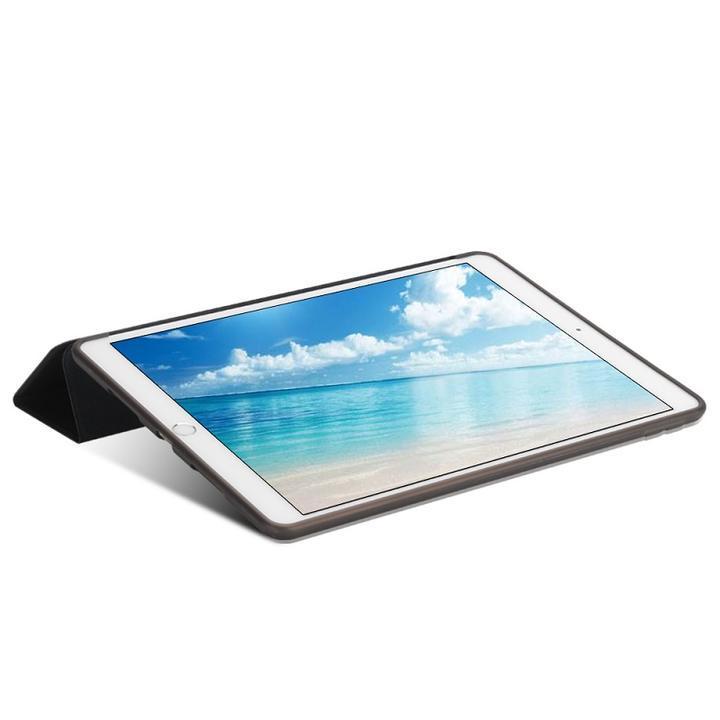 iPad Air初代 2013年版用 三つ折り TPU+PU連体 ソフト スマート カバー ケース 自動休眠 ブルー｜mahsalink｜17